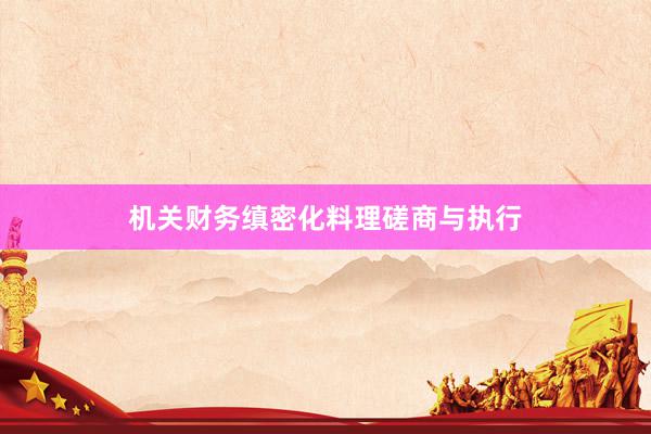 机关财务缜密化料理磋商与执行