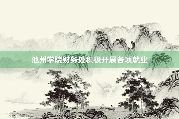 池州学院财务处积极开展各项就业