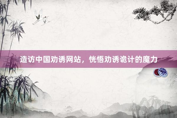 造访中国劝诱网站，恍悟劝诱诡计的魔力